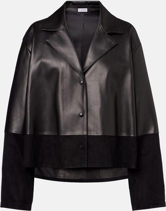 Loewe Giacca in pelle con suede