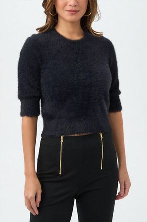 Trina Turk Maliah Fuzzy Sweater In Black