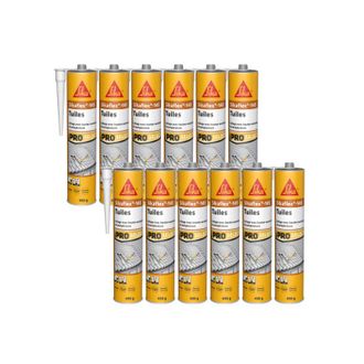 Sika Sika - Juego De 12 Adhesivos Flexibles Para Baldosas Flex 145 - 490g
