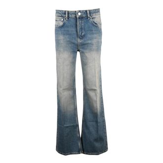 Moschino Low Rise Bootcut Jeans - Dames - Jeans - Blauw - Maat: W27 Katoen