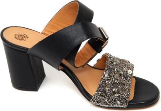 Maliparmi Vintage Sequin Beaded Sandaal Schoenen - Dames - Muiltjes - Zwart - 36 EU - Schoenen