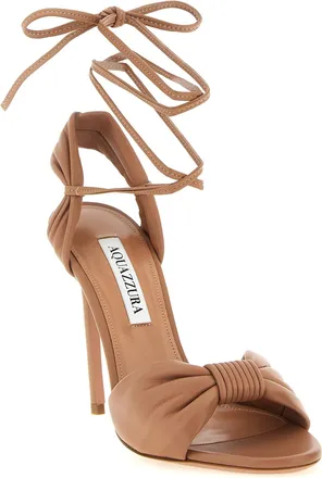 Aquazzura Womens Carina Sandal Beige Heels