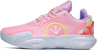 Generic Unisex Basketball Shoes with a Mid Top Lightweight Fashionable Non Slip Breathable Sports Boots Walking Shoes(Pink,4.5 UK)