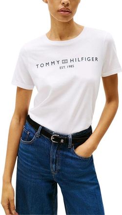 Tommy Hilfiger Wit Recycled Katoenen T-Shirt