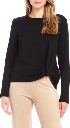 Karen Kane Knot Hem Knit Top in Black at Nordstrom, Size X-Large
