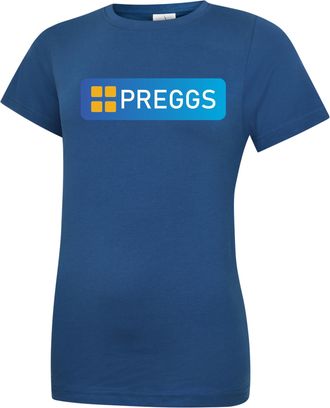 Generic AKA Textile Preggs Pregnancy T-Shirt for Womens, Gift for Maternity Crew Neck Short Sleeve Tee (UK, Alpha, S, XXL, Regular, Regular, SM, Royal)
