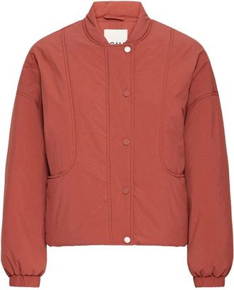 Ichi Gewatteerde jas met hoge kraag - Dames - Bomber jackets - Bruin - S - Jassen
