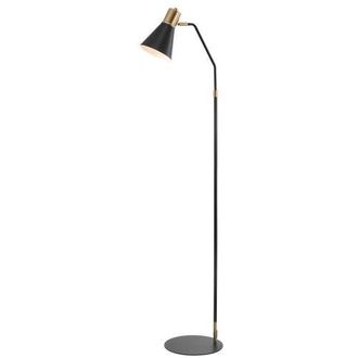 Jonathan Y Designs Apollo Modern Metal LED Task Floor Lamp in Black/brass Gold at Nordstrom