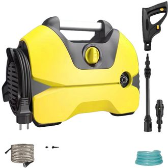 OEM Hidrolimpiadora De Alta Presi&oacute;n, Ligera, 3 Modos De Pulverizaci&oacute;n, Amarilla, El&eacute;ctrica Con Cable
