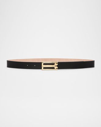 ベルト VICTORIA BECKHAM JUMBO FRAME LEATHER BELT Jumbo Frame Belt In Sand Leather | Designer Leather Goods