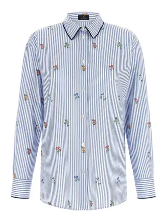 Etro Floral embroidery shirt