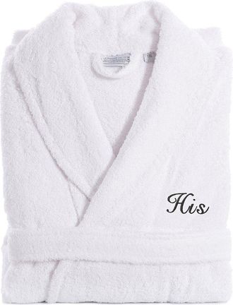 Linum Home Textiles Embroidered His/Hers Terry Bathrobe