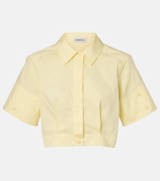 SIMKHAI Sabrina cotton-blend crop top