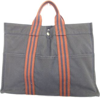 Herm&egrave;s Navy Tote Bag (Pre-Owned)