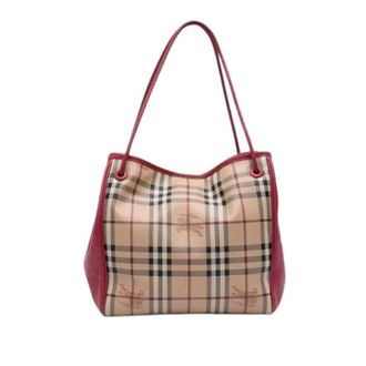 Burberry Pre-owned Tote Bags, female, Multicolor, Size: ONE SIZE Pre-owned Coated Canvas Tote Bag