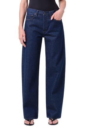 A Gold E Arc High Waist Loose Wide Leg Jeans in Rinse Rinse Indigo at Nordstrom, Size 26