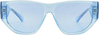 Ferragamo Azure Geometric Unisex Sunglasses SF1077S 432 56