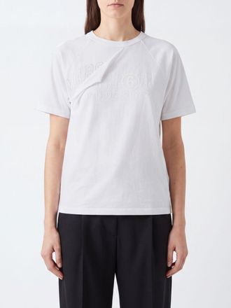 Maison Margiela Cotton Short-Sleeved T-shirt with Logo Print