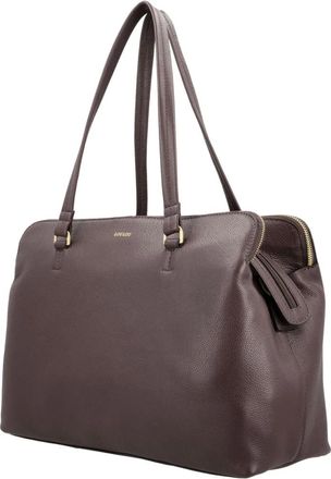 LouLou Essentiels Olivia Laptop Bag - Dames - Tassen - Bruin - Maat: ONE Size Leer