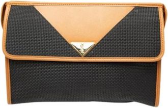 Saint Laurent Pre-owned Clutches, female, Black, Size: ONE SIZE Pre-owned Fabric Clutch