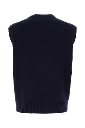 Polo Ralph Lauren Mens Navy Blue Wool Blend Vest Hunternavy Exterior: Cotton Maglieria