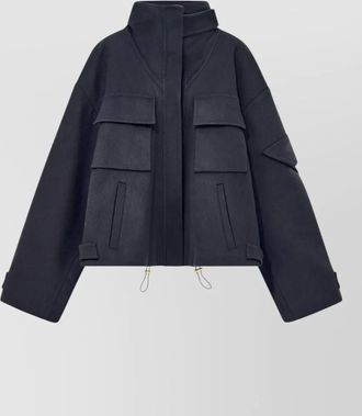 Giorgio Armani cashmere oversized high-collar jacket
