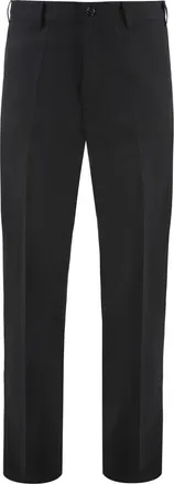 Prada Wollen broek - Heren - Straight fit broeken - Zwart - L - Wol - Broeken