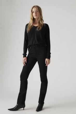 Levi's Vaqueros rectos de tiro alto 724 - Mujer - 24X28 - Negro / Midnight Gaze