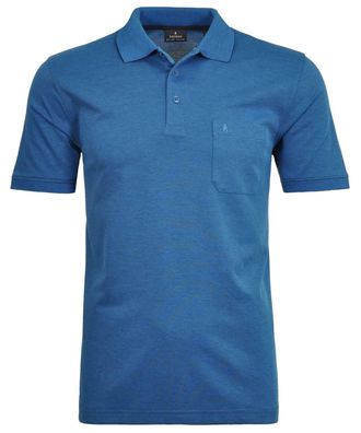 Ragman Longshirt RAGMAN, Herren, Gr. 110, blau (blau, melange, 765), Baumwollmischung, ohne Ausschnitt, Shirts Longshirt