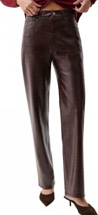 Pistola Denim Cassie Super High Rise Straight Jeans In Burgundy Croc