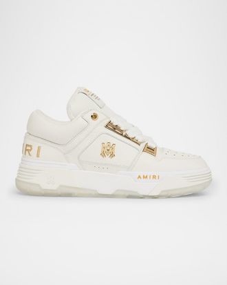 Amiri Mens MA-1 Leather High-Top Sneakers