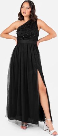 Maya Embellished One Shoulder Maxi Dress