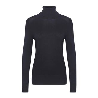 Saint Tropez Nachtelijke Hemel Rollneck Pullover Trui - Dames - Truien - Blauw - Maat: L Viscose