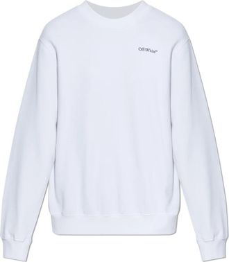 Off-white Logo Sweatshirt - Dames - Sweatshirts - Wit - L - Katoen - Hoodies & sweatvesten