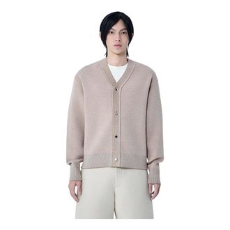 Jacquemus Cardigans, male, Beige, Size: M Le Cardigan Doppio