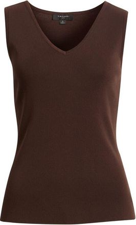 Tahari by ASL Sweater Vest in Espresso at Nordstrom, Size X-Small P