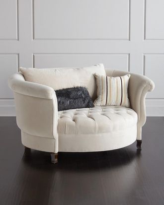 Haute House Home Harlow Ivory Cuddle Chair