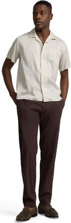 Onia Tencel Convertible Vacation Shirt in Black/ivory at Nordstrom, Size Medium