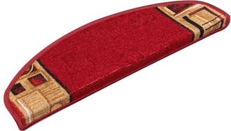 vidaXL Self-adhesive Stair Mats 15 pcs Red 65x21x4 cm Vidaxl