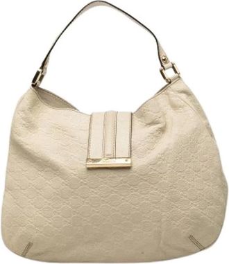 Gucci Pre-owned New Ladies Hobo Bag - Dames - Vintage Schoudertas - Wit - ONE Size - Leer - Vintage