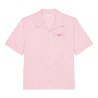 Givenchy Poplin Shirt met Paris Paint Print - Heren - Overhemden - Roze - Maat: M Katoen