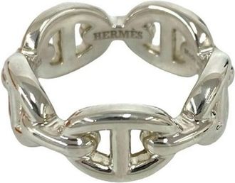 Herm&egrave;s Silver Silver 925 Band Ring (Pre-Owned)