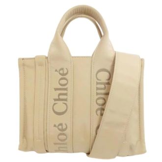 Chlo&eacute; Pre-owned Tote Bags, female, Beige, Size: ONE SIZE Pre-owned Nylon Tote Bag