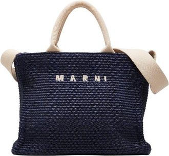 Marni Raffia Effect Small Cotton Nylon 2way Bag