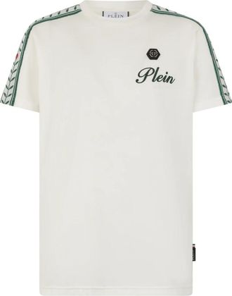 Philipp Plein Piquet Ronde Hals T-Shirt Plein Tennis - Heren - T-shirts - Wit - 4XL - Katoen - Tops