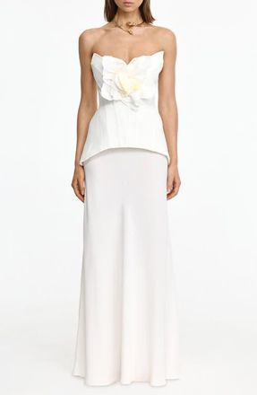 Acler Bankson Floral Appliqu&eacute; Gown in Ivory at Nordstrom, Size 12
