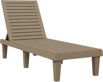 vidaXL Vidaxl - Tumbona Polipropileno Marr&oacute;n Claro 155x58x83 Cm