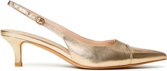 Twin-Set Pumps in pelle con cinturino posteriore 50mm - Oro