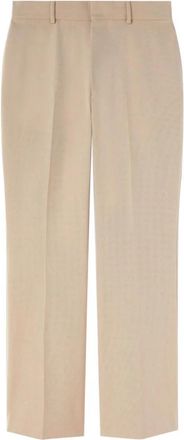 Palm Angels Retro Flare Tailored Broek - Heren - Wijde Broeken - Beige - S - Katoen - Broeken