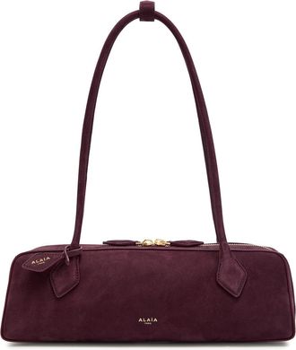 Alaia Le Teckel Medium Suede Shoulder bag - Dark Brown - One Size